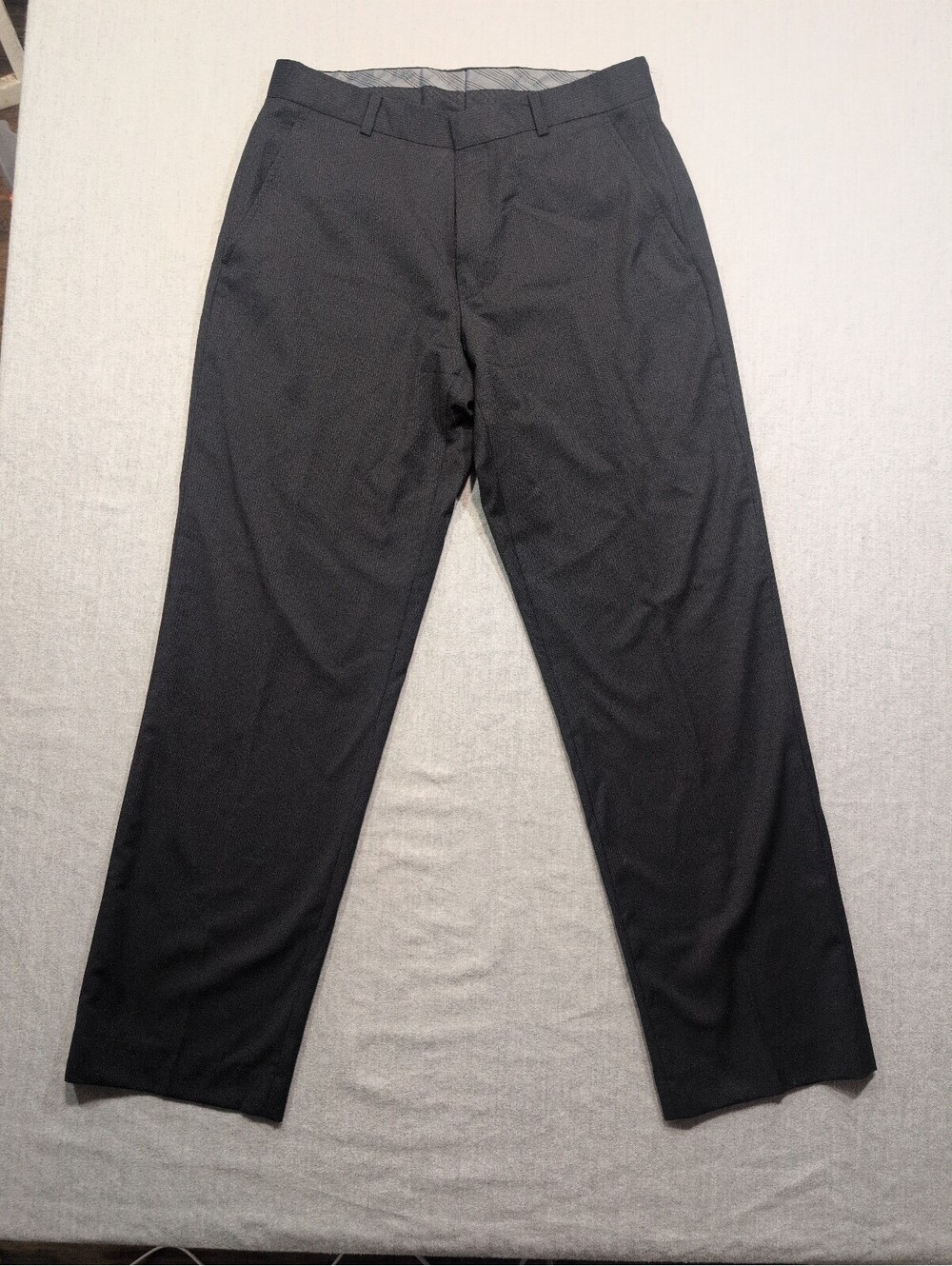 Calvin Klein slim fit dress pants black pinstripe